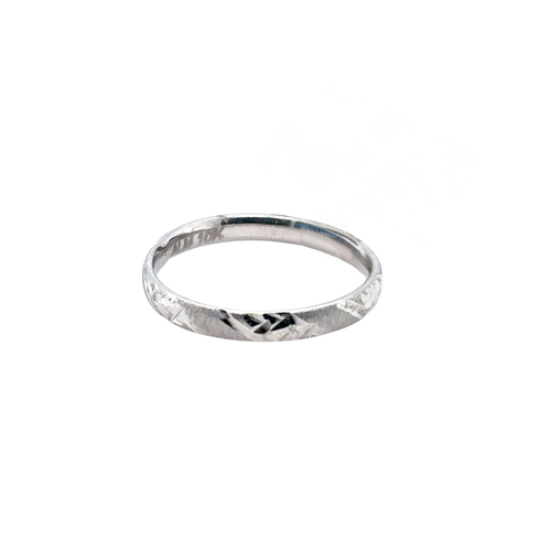 10kt White Gold Baby Band