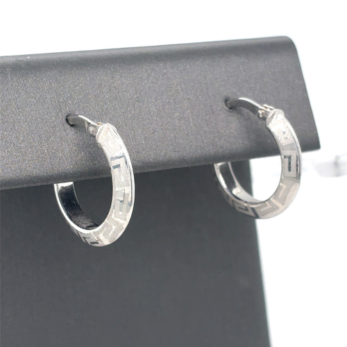 10kt White Gold Hoops
