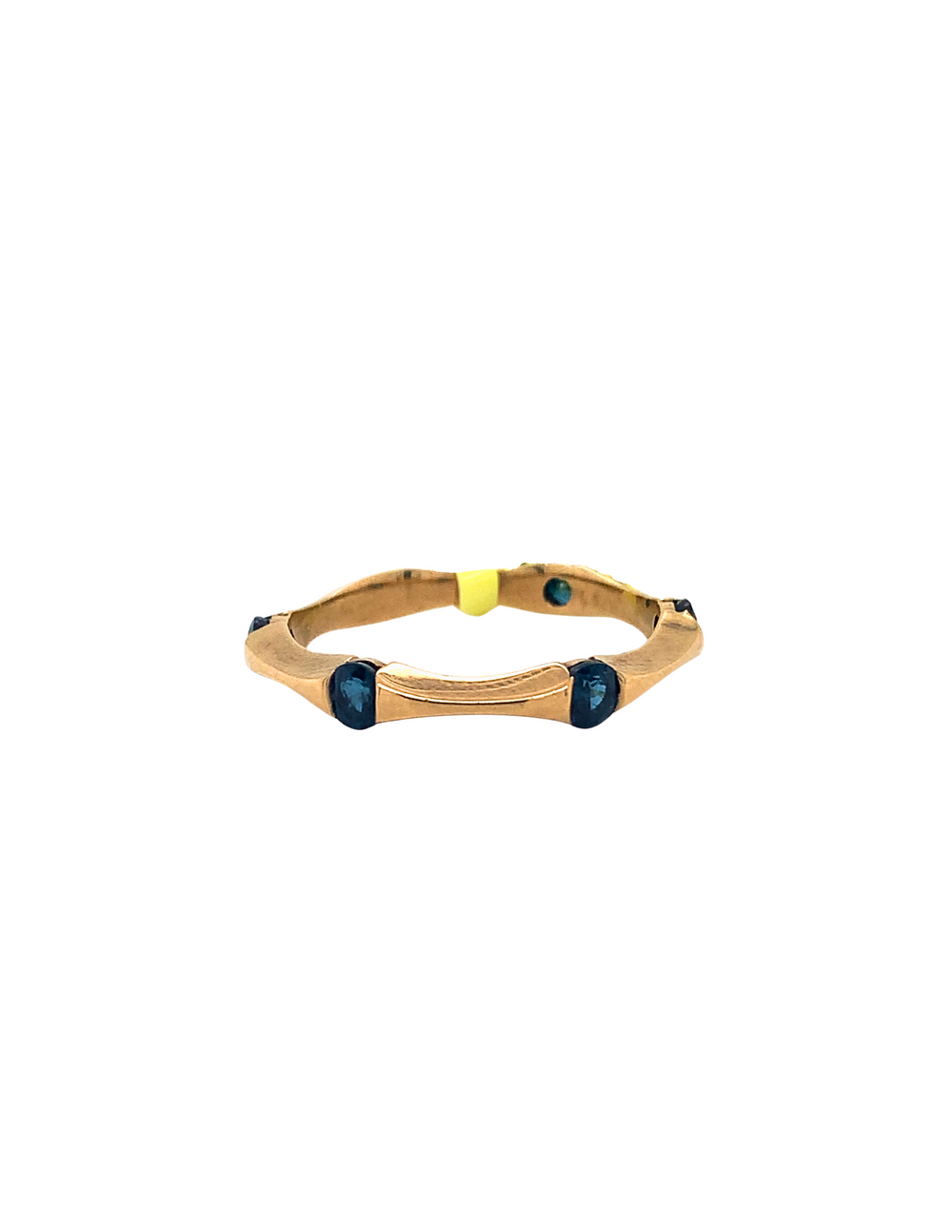 10K Yellow Gold Blue Sapphire Ring