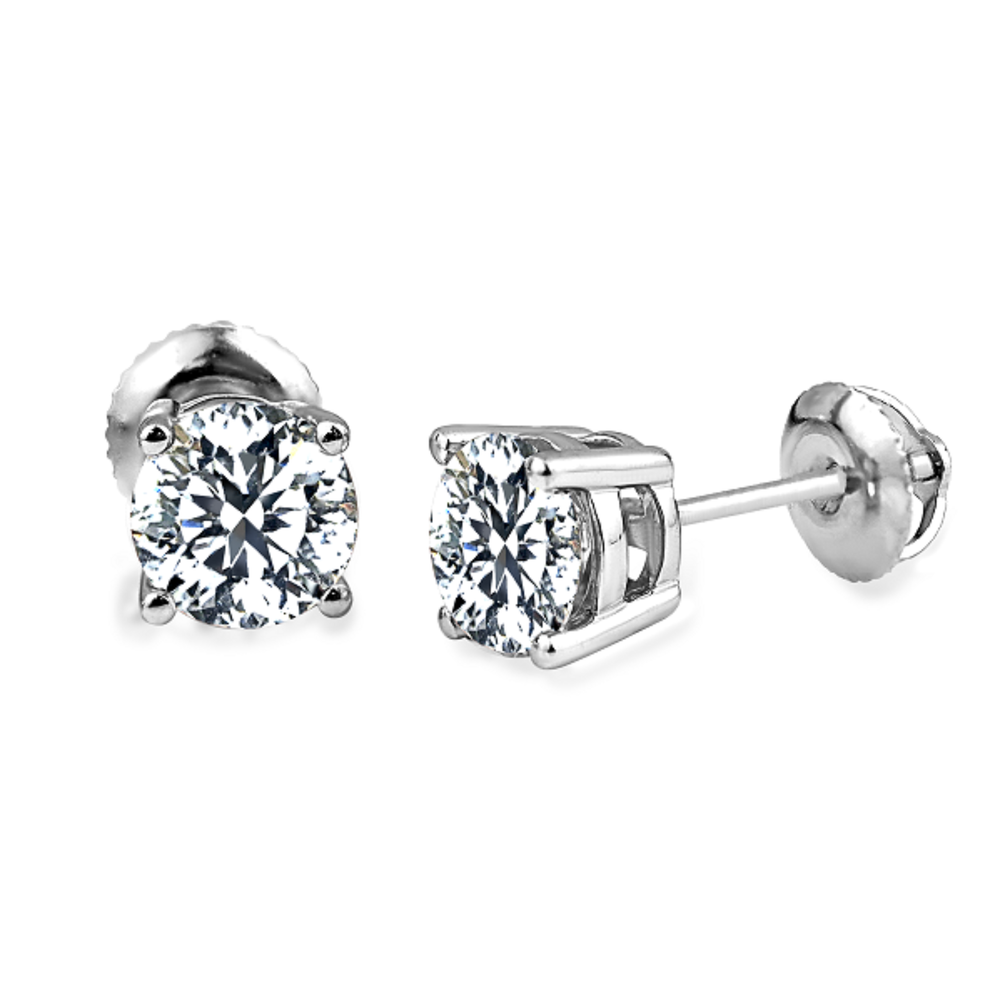 Sterling Silver .50TW Lab Grown Round Brilliant Stud Earrings