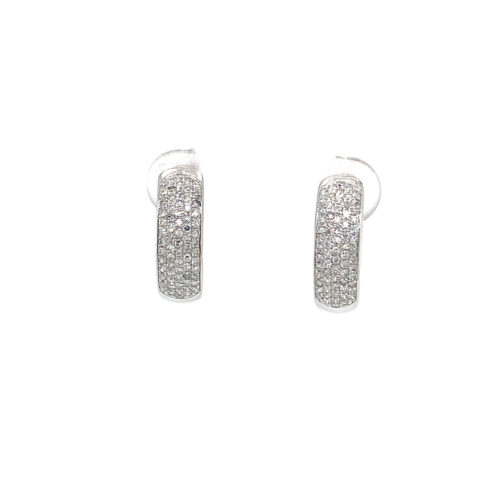 14kt White Gold Diamond Earrings