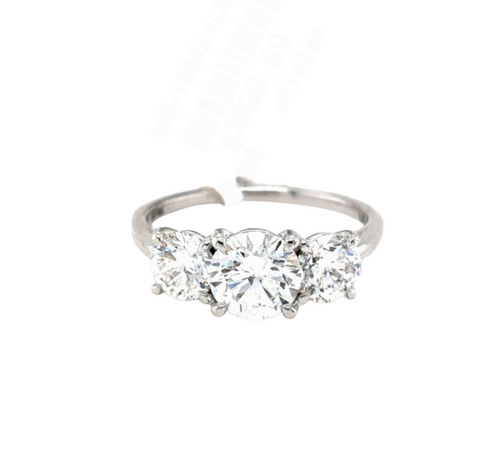 14kt White Gold Lab Grown Diamond Ring