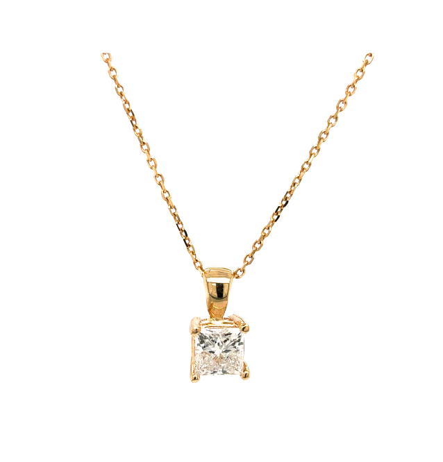 14kt Yellow Gold .55tdw Lab Grown Diamond Pendant