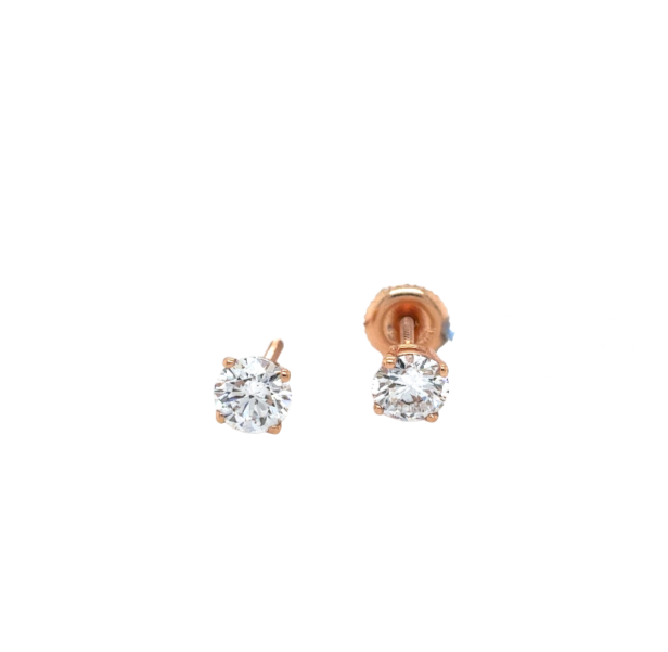 14kt Rose Gold 1.08 TDW Lab Grown Diamond Earrings