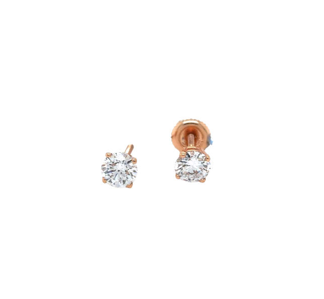 14kt Rose Gold 2.02 TDW Lab Grown Diamond Earrings