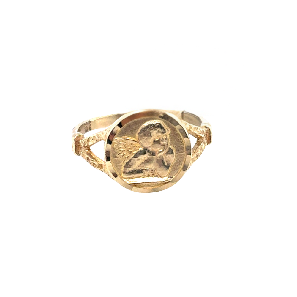 10kt Yellow Gold Angel Baby Ring