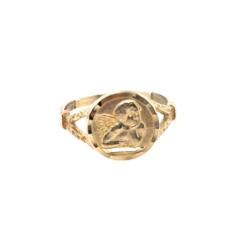10kt Yellow Gold Angel Baby Ring