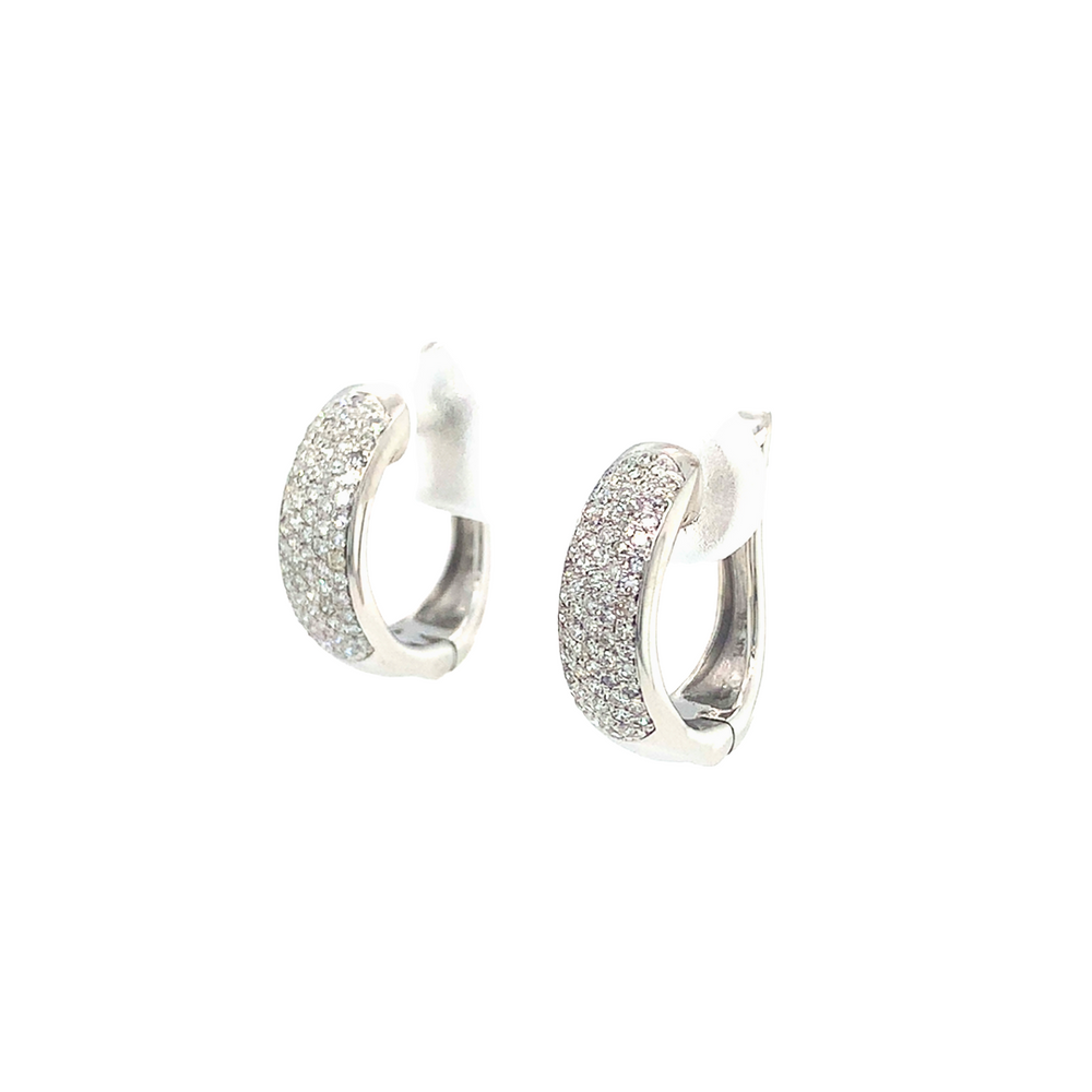 14kt White Gold Diamond Earrings