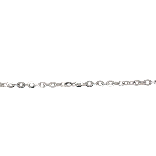 10kt White Gold 1mm Fancy Anklet