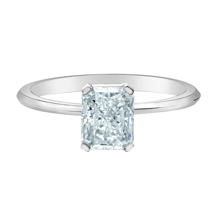 The Knife Edge Solitaire - Radiant Cut Lab Grown Diamond Solitaire - Customizable Engagement Ring