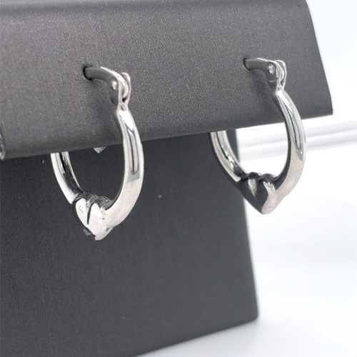 10kt White Gold Hoops