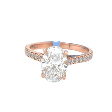 14kt Rose Gold Lab Grown Diamond Ring
