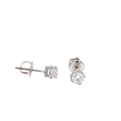 14kt White Gold .51ct Canadian Diamond Stud Earring