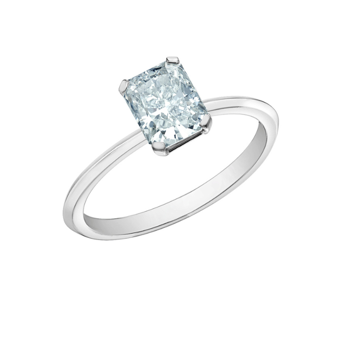 The Knife Edge Solitaire - Radiant Cut Lab Grown Diamond Solitaire - Customizable Engagement Ring