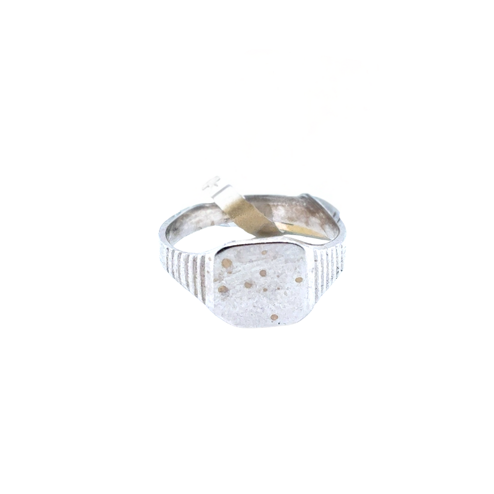 10kt White Gold Signet Baby Ring