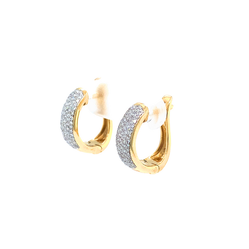 14kt Yellow Gold Diamond Earrings
