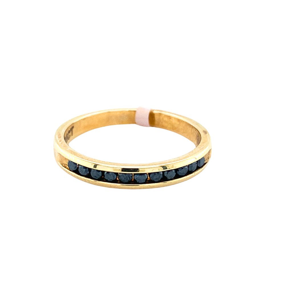 10kt Yellow Gold .25tw Black Diamond Band