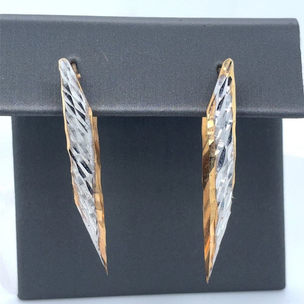 10kt Yellow Fancy Gold Hoops