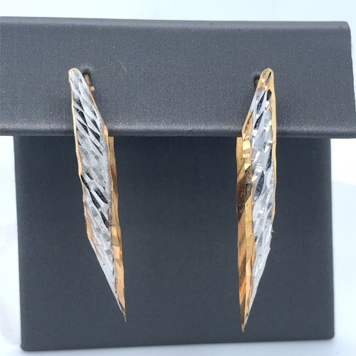10kt Yellow Fancy Gold Hoops