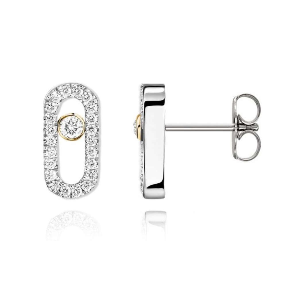 Sterling Silver .48TW Lab Grown Fancy Stud Earrings
