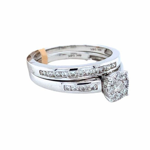 14kt White Gold .50tw Diamond Wedding Set