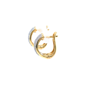 14kt Yellow Gold Diamond Earrings