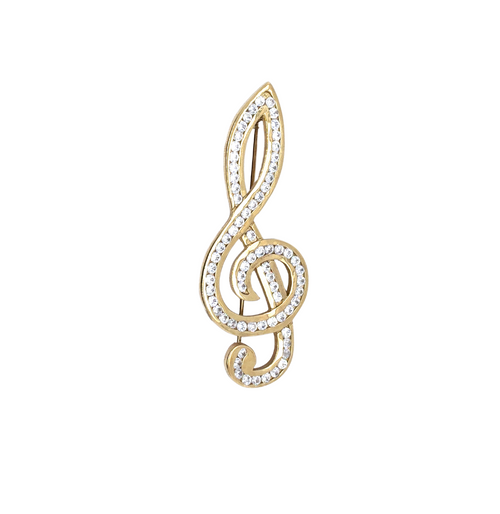 10kt Yellow Gold CZ Broach
