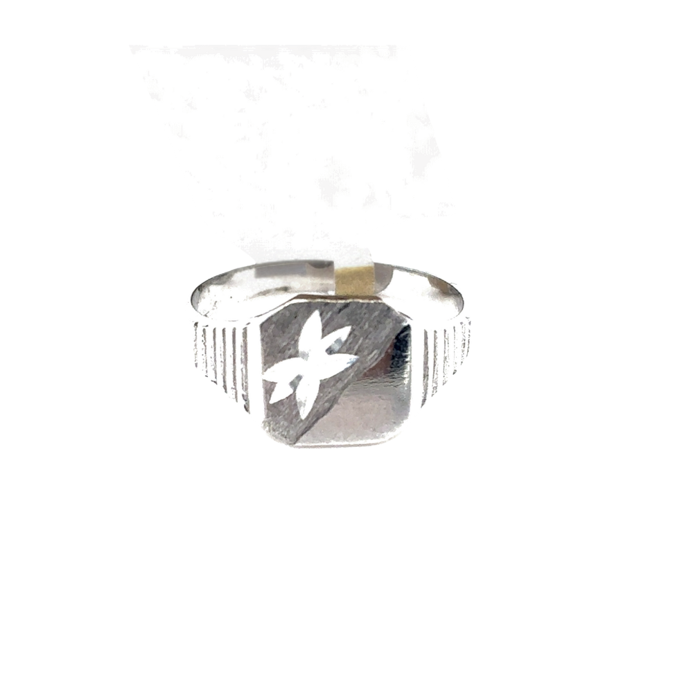 10kt White Gold Signet Baby Ring