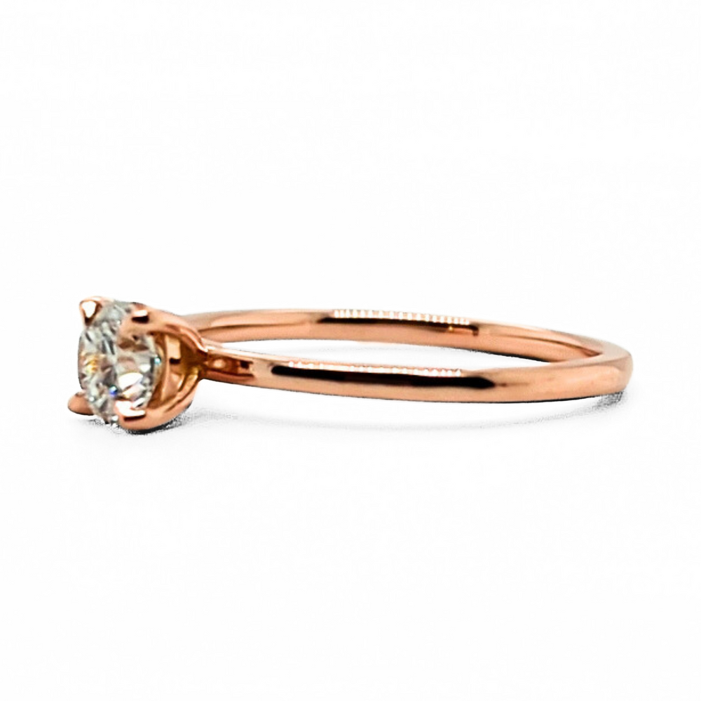 0.52ct Round Lab Grown Diamond Ring