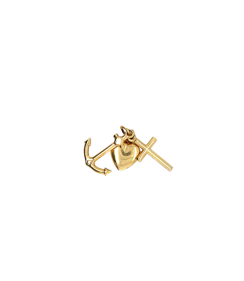 10kt Yellow Gold Faith, Hope, Charity Charm
