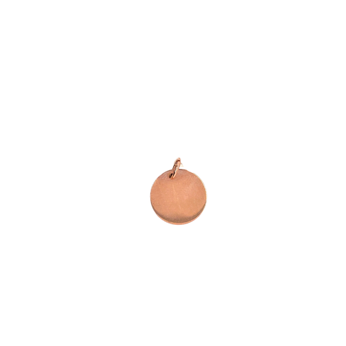 10kt Rose Gold 12mm Disc Charm