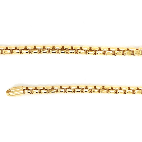 10kt Yellow Gold 8inch 4mm Rounded Box Bracelet