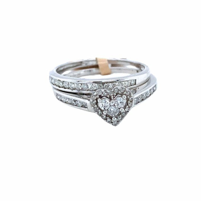 10kt White Gold .50tw Diamond Wedding Set