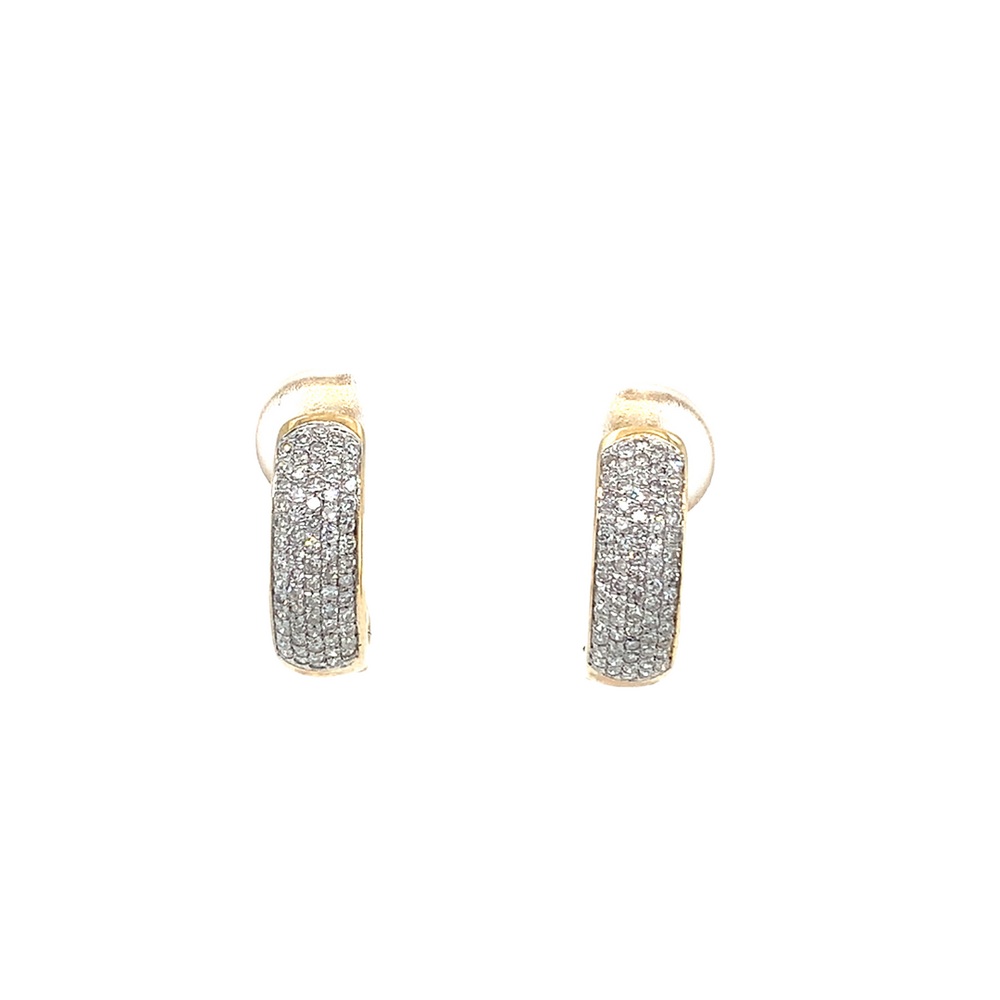 14kt Yellow Gold Diamond Earrings