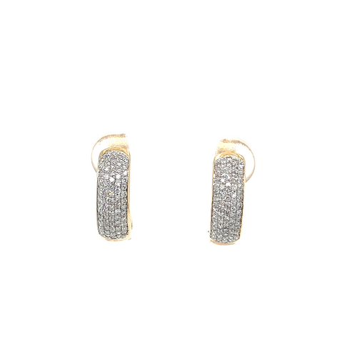 14kt Yellow Gold Diamond Earrings