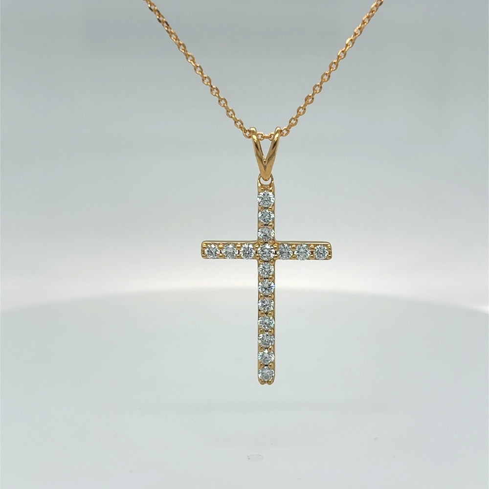 Sterling Silver Gold Plated .50tdw Lab Grown Diamond Pendant