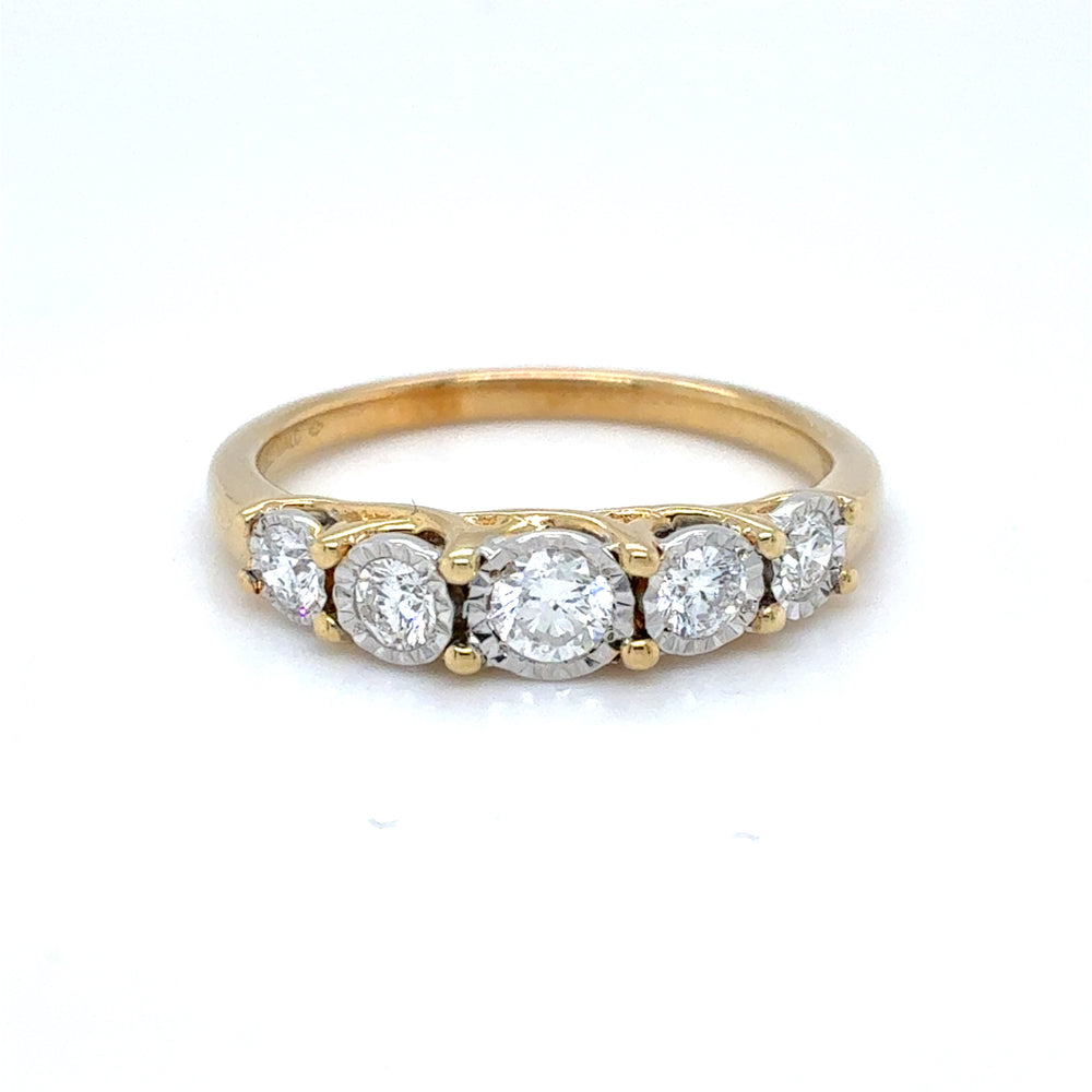 Sterling Silver Gold Plated .50tdw Lab Grown Diamond Ring