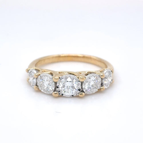 Sterling Silver Gold Plated 1.0tdw Lab Grown Diamond Rings