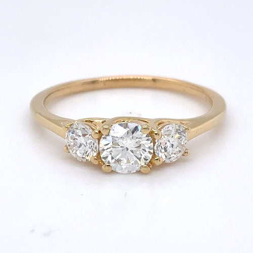 Sterling Silver Gold Plated 1.0tdw Lab Grown Diamond Rings
