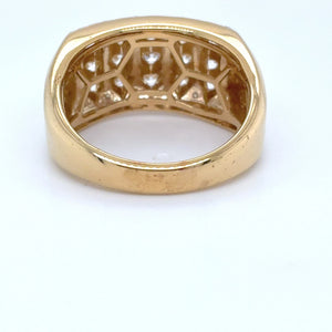Sterling Silver Gold Plated 1.0tdw Lab Grown Diamond Ring