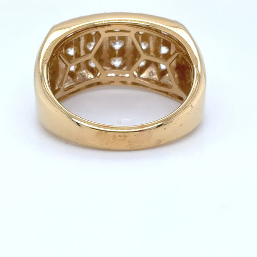 Sterling Silver Gold Plated 1.0tdw Lab Grown Diamond Ring