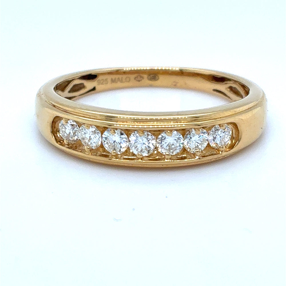 Sterling Silver Gold Plated .50tdw Lab Grown Diamond Ring