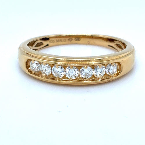 Sterling Silver Gold Plated .50tdw Lab Grown Diamond Ring