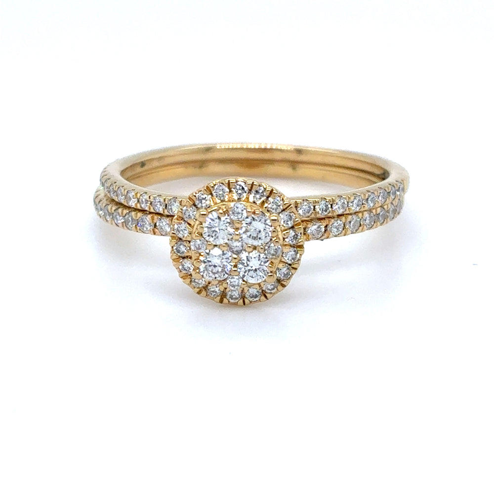 Sterling Silver Gold Plated .50tdw Lab Grown Diamond Ring