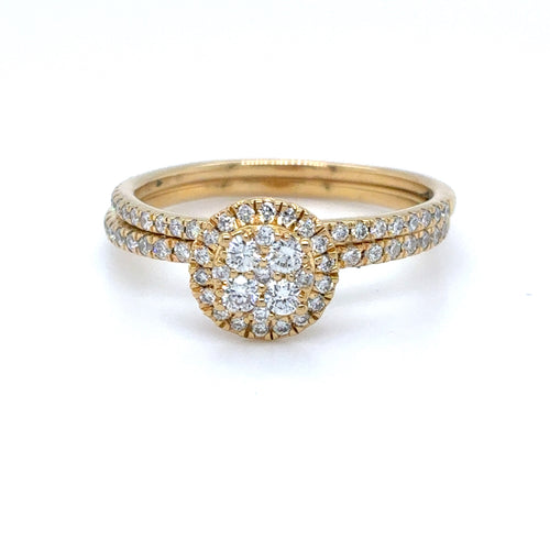 Sterling Silver Gold Plated .50tdw Lab Grown Diamond Ring