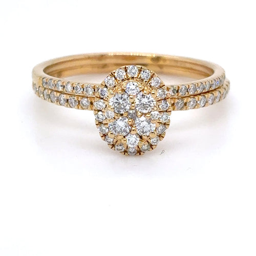 Sterling Silver Gold Plated .50tdw Lab Grown Diamond Ring