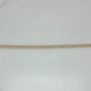 Sterling Silver Gold Plated 2.0tdw Lab Grown Diamond Bracelet