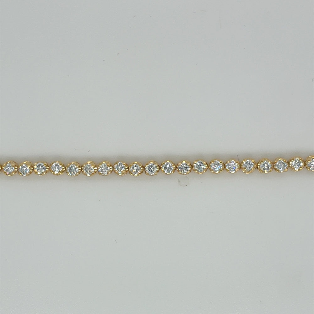 Sterling Silver Gold Plated 2.0tdw Lab Grown Diamond Bracelet