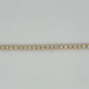 Sterling Silver Gold Plated 2.0tdw Lab Grown Diamond Bracelet