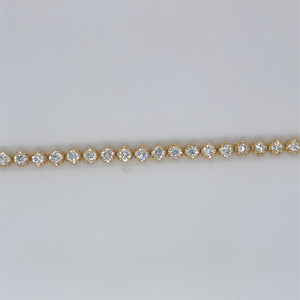 Sterling Silver Gold Plated 3.0tdw Lab Grown Diamond Bracelet
